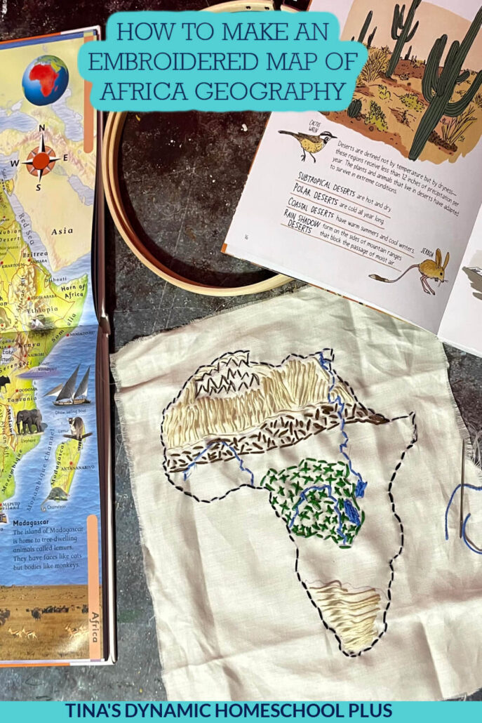 How to Make An Embroidered African Map Fun Geography Craft