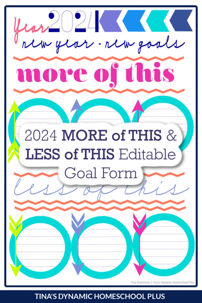 2024 New Year Homeschool Goals FREE Printable (Get it Together Girl)