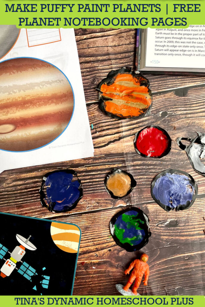 How To Make Puffy Paint Planets And Free Notebooking Pages