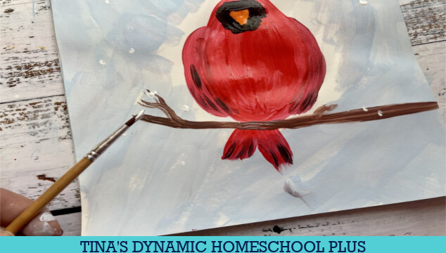 How to Paint a Cardinal Bird With Kids