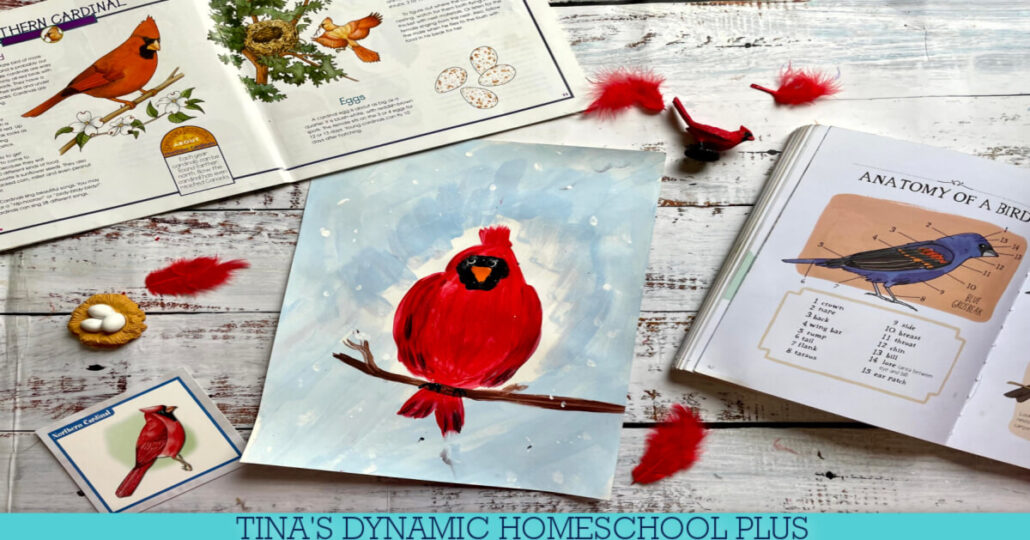 How to Paint a Cardinal Bird With Kids