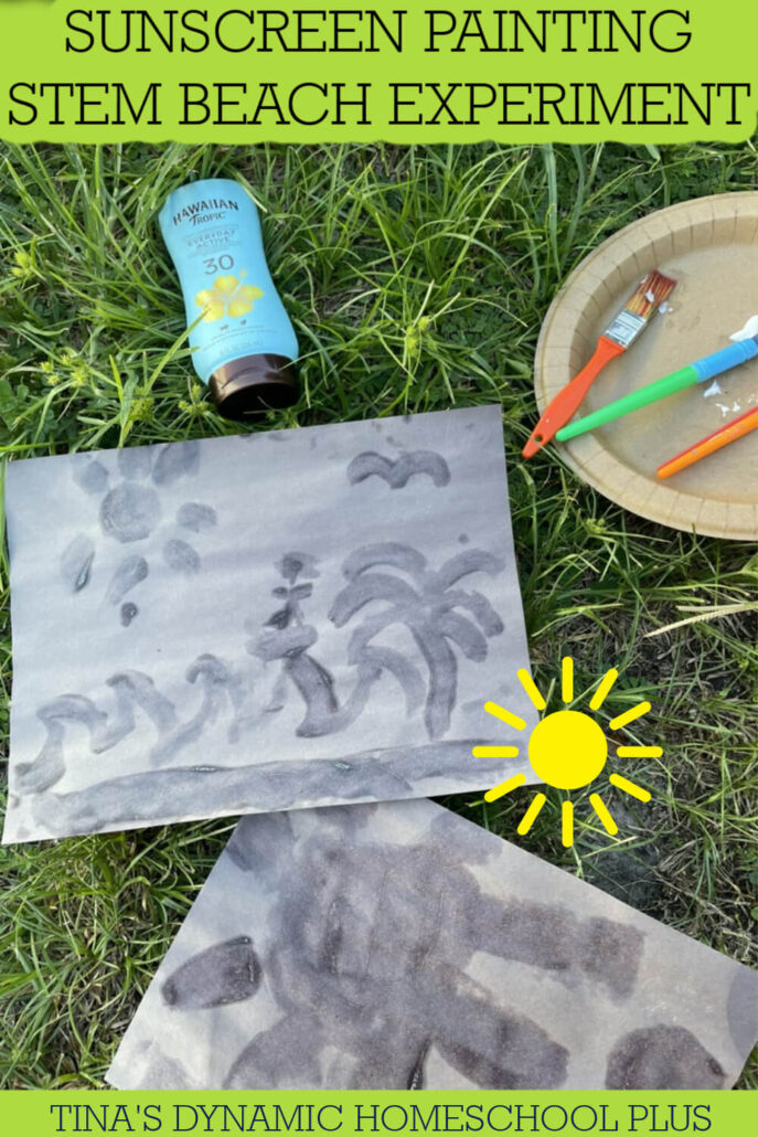 11 Awesome Beach Theme STEM Activities | Quick Sunscreen Painting Experiment