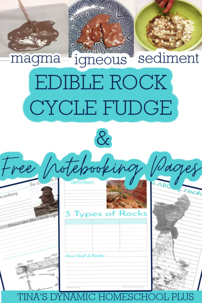 Edible Rock Cycle Fudge | Hands-on Rock Activities & Free Notebooking Pages