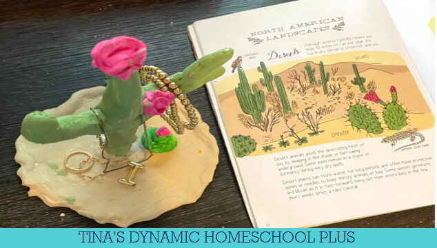 7 Desert Crafts For Kids: How To Make A Clay Cactus Jewelry Holder