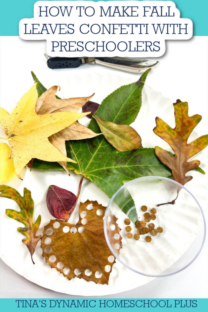 How To Make Confetti Fall Leaves Crafts For Preschoolers