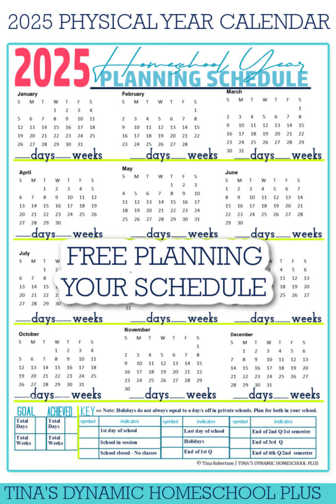 School Year 2025 Homeschool Planning Schedule Beautiful Form