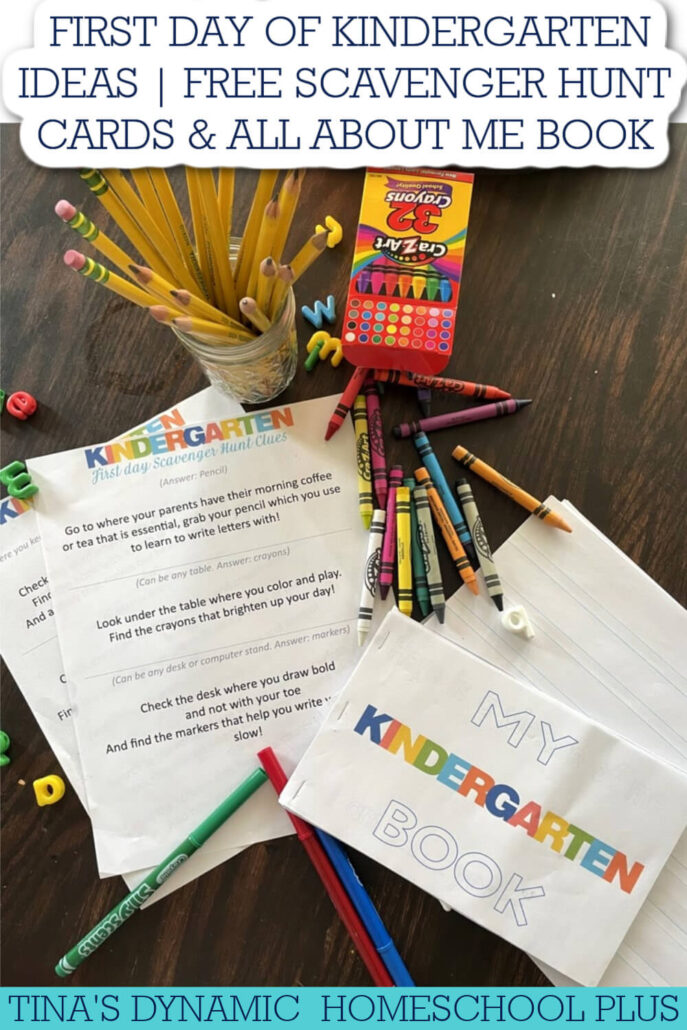 First Day Of Kindergarten Homeschool Ideas | Free Scavenger Hunt Cards