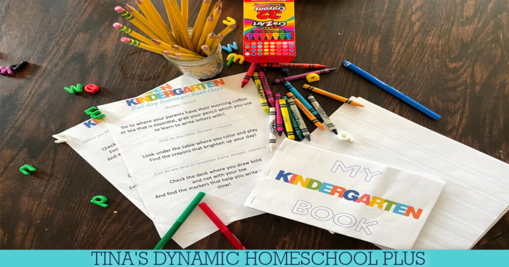 First Day Of Kindergarten Homeschool Ideas | Free Scavenger Hunt Cards