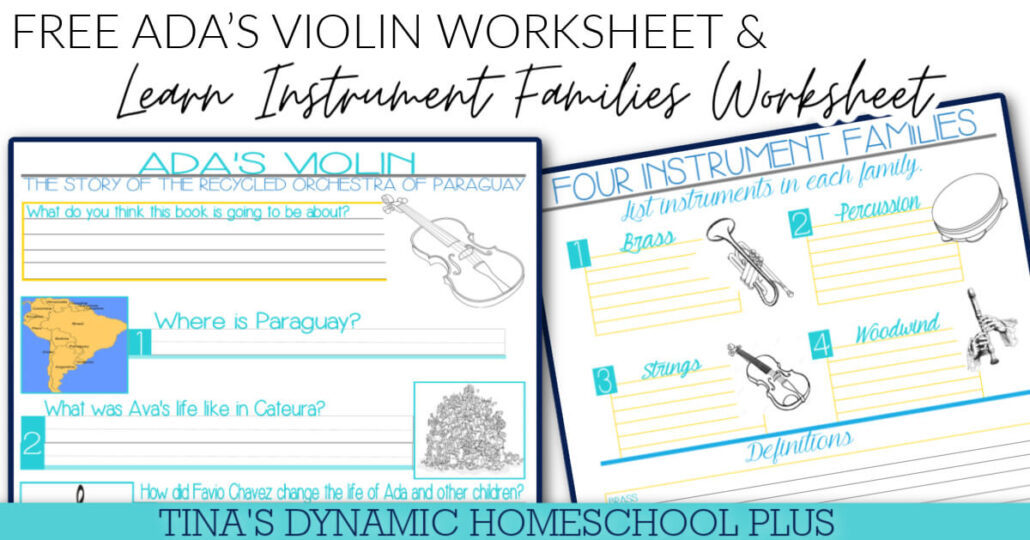 Free Ada's Violin Worksheets And How To Make A Recycled Instrument