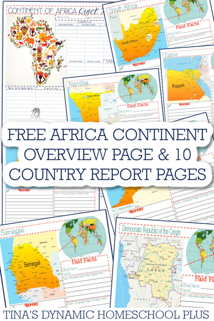 Free Africa Unit Study for Kids Who Love Hands-on Learning | Free Continent & Country Reports