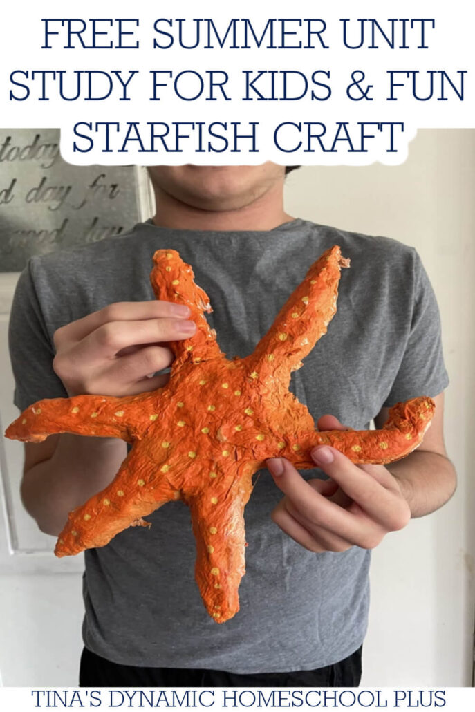 Free Summer Unit Study For Kids and Fun Starfish Craft