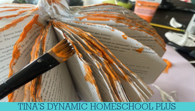 How To Make An Upcycled Book Pumpkin | Autumn Art Projects For Middle School