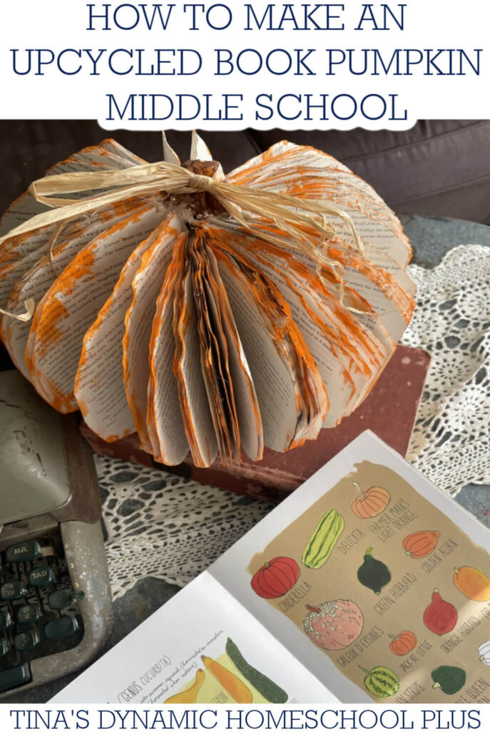 How To Make An Upcycled Book Pumpkin | Autumn Art Projects For Middle School