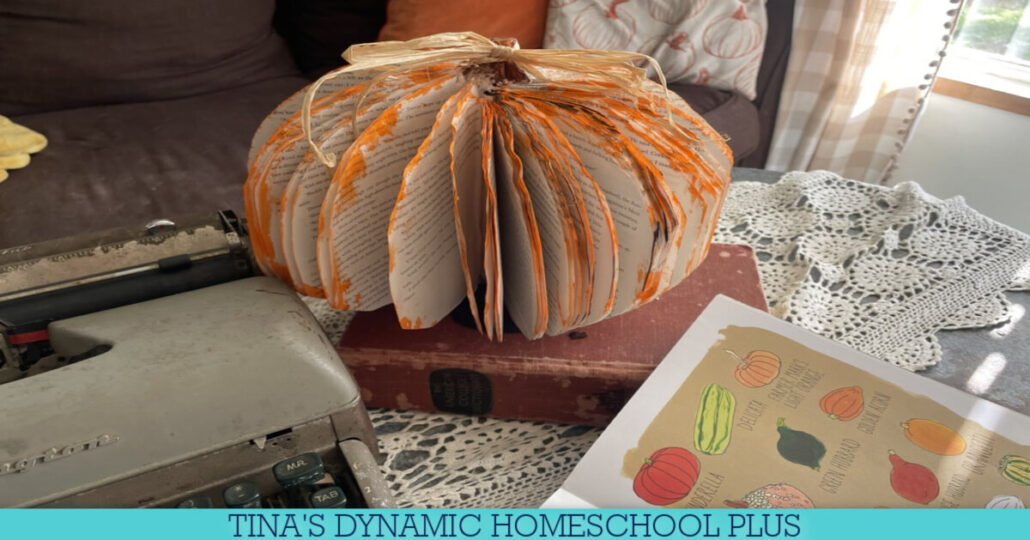 How To Make An Upcycled Book Pumpkin | Autumn Art Projects For Middle School