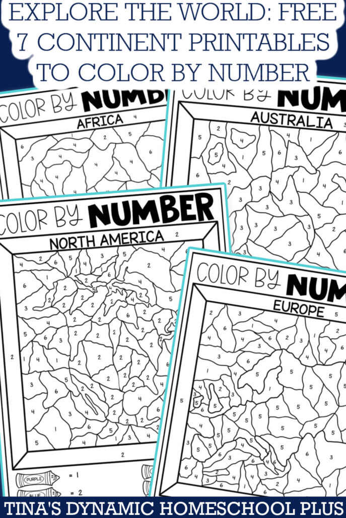 Explore the World: Free Continent Printables to Color by Number