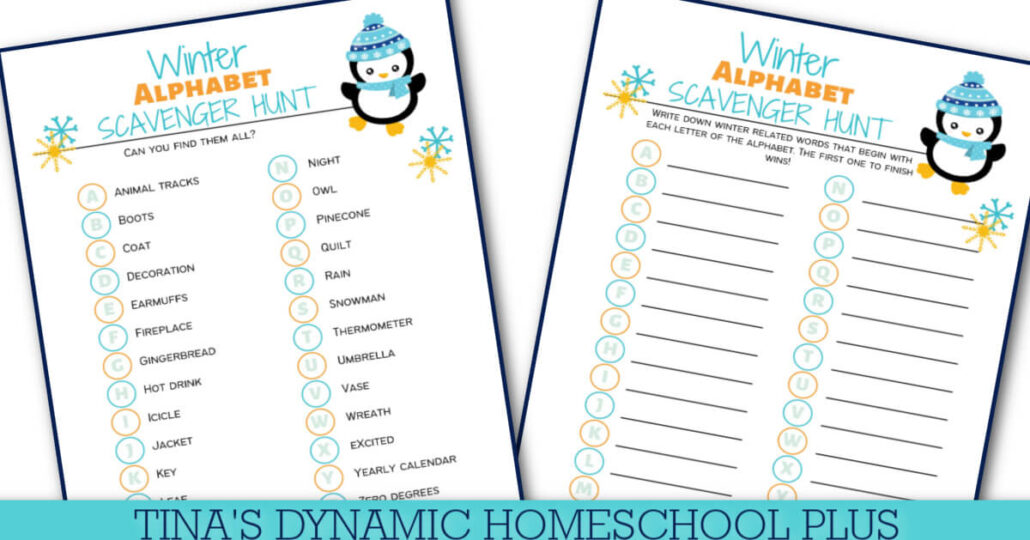 Free Printable Kindergarten Worksheets | Awesome Winter-Themed Alphabet Scavenger Hunt