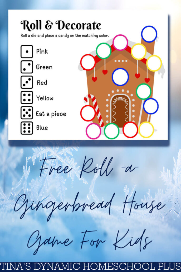 Free Roll-A-Gingerbread House Game For Kids Who Love Games