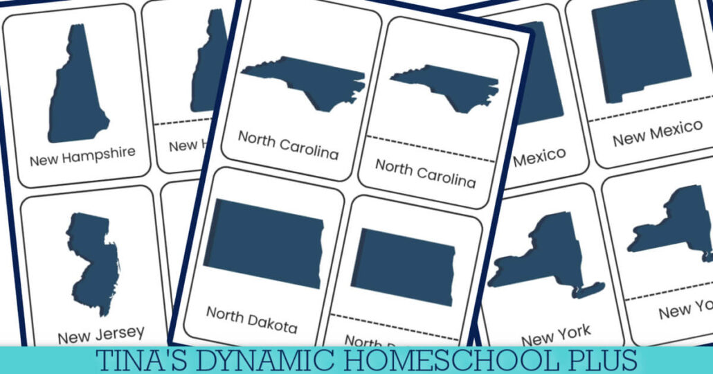 Learn US Geography the Fun Way: Free States 3-Part Flashcards