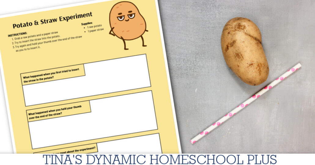 Meteorology For Kids Made Fun: Amazing Potato Straw Experiment | Free Printable