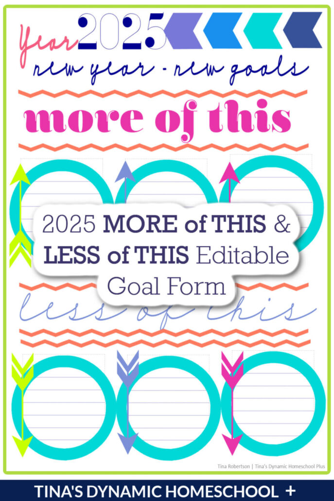 2025 New Year Homeschool Goals FREE Printable (Get it Together Girl)