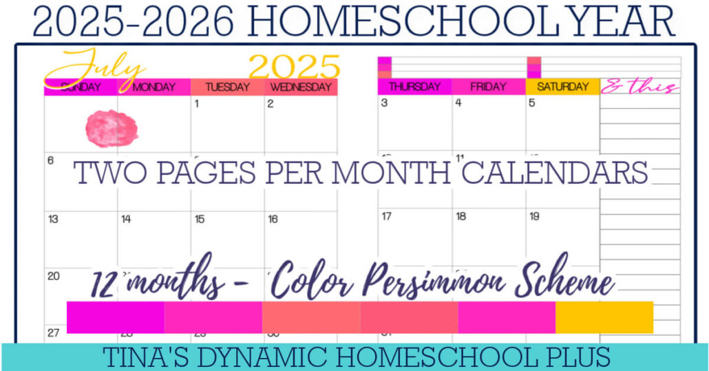 Beautiful And Colorful Printable Calendar 2025 To 2026