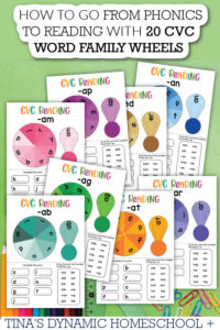 20 CVC Word Wheels for Budding Readers