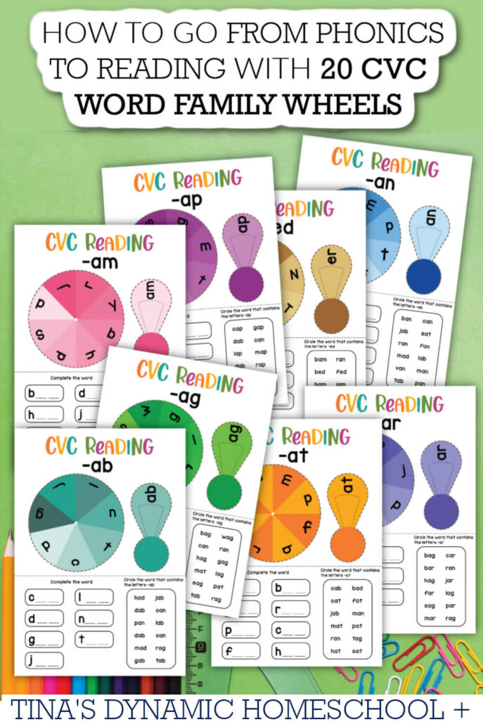 How To Go From Phonics To Reading With 20 CVC Wheels