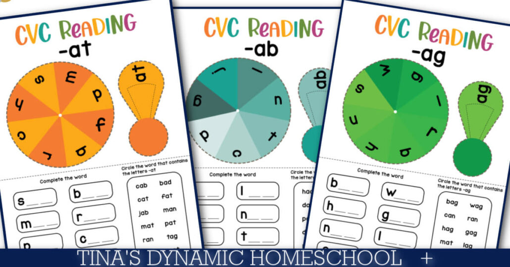 How To Go From Phonics To Reading With 20 CVC Wheels