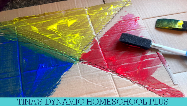 How to Make a Triorama Teaching the Primary Colors with Dollar Tree Supplies