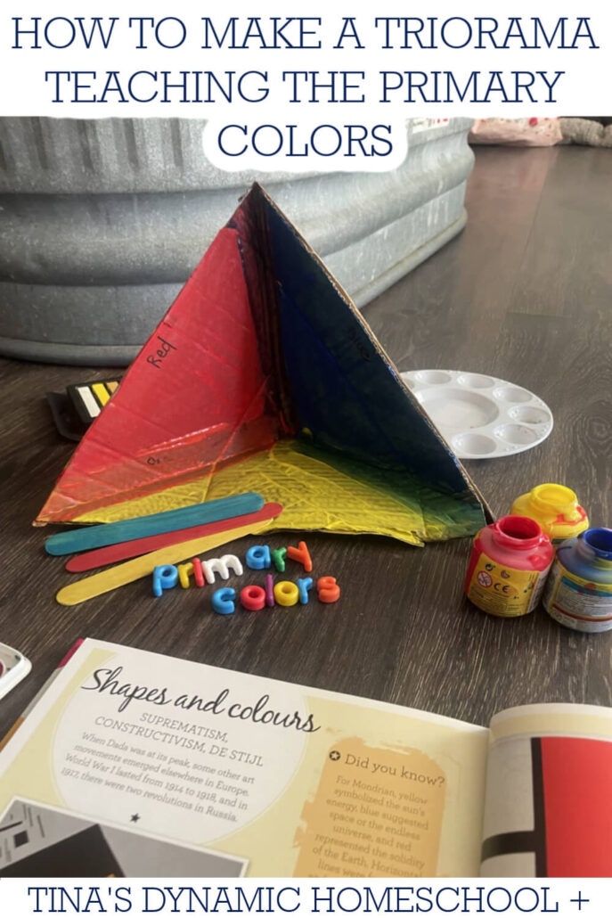 How to Make a Triorama Teaching the Primary Colors with Dollar Tree Supplies