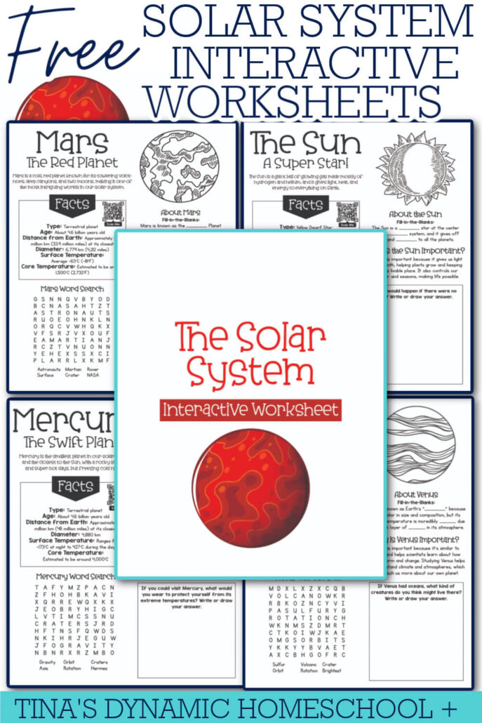 Easy Study Of The Solar System Fun Interactive Worksheets