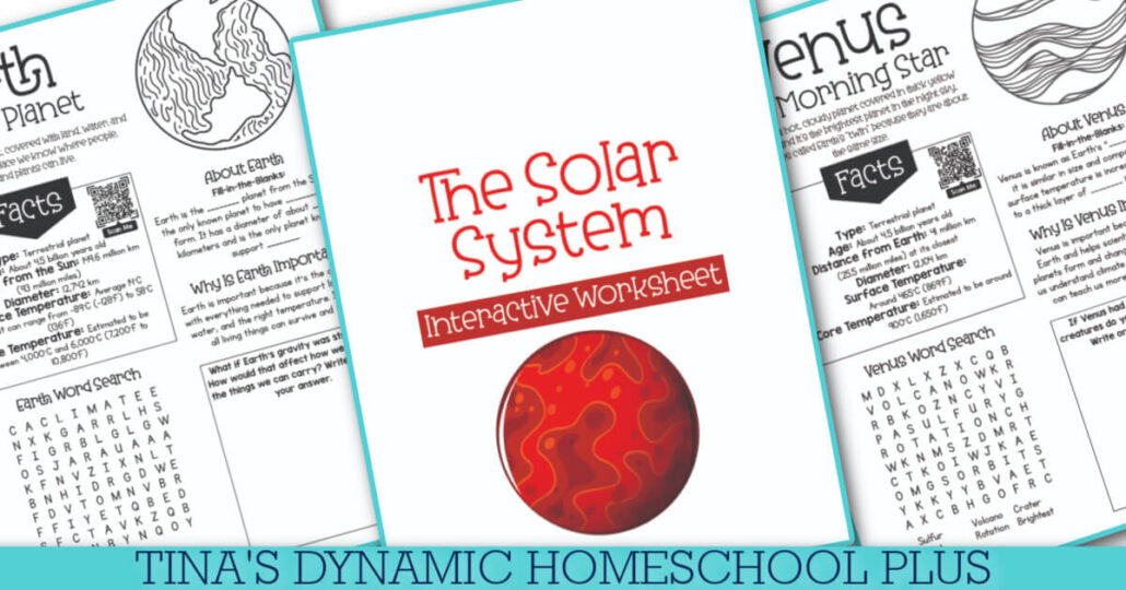 Easy Study Of The Solar System Fun Interactive Worksheets