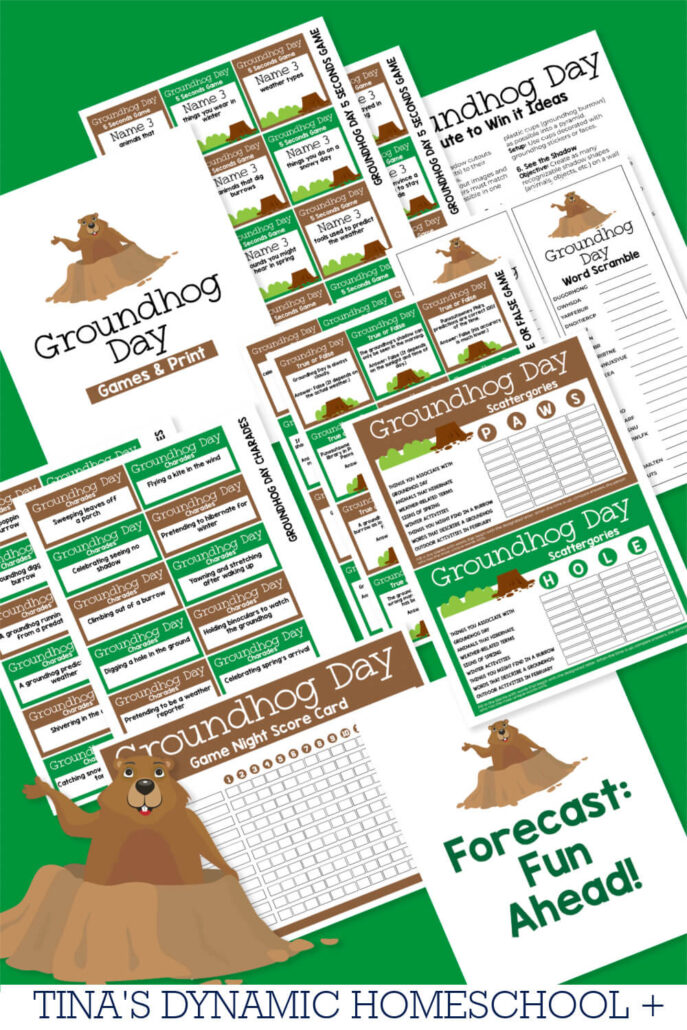 Fun Groundhog Facts For Kids and Free Printable Games