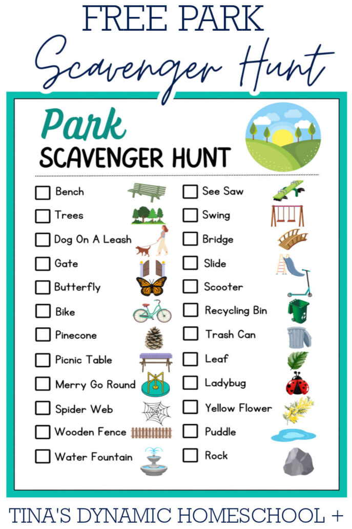 Fun In The Sun Free Scavenger Hunt And Outdoor Kindergarten Activities