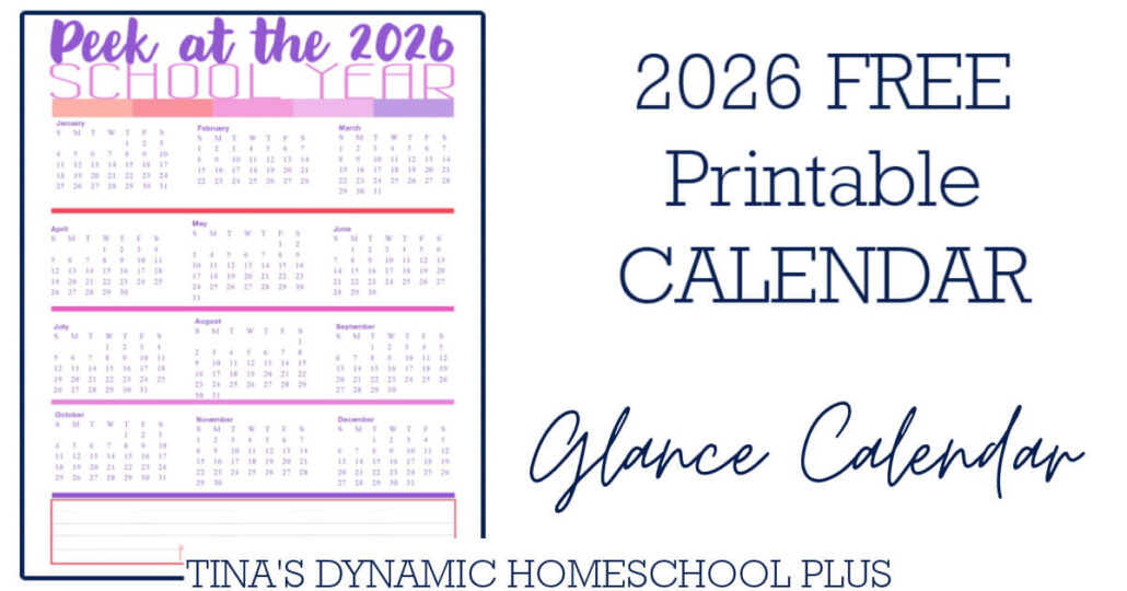 Free Colorful and Beautiful 2026 Printable Calendar One Page