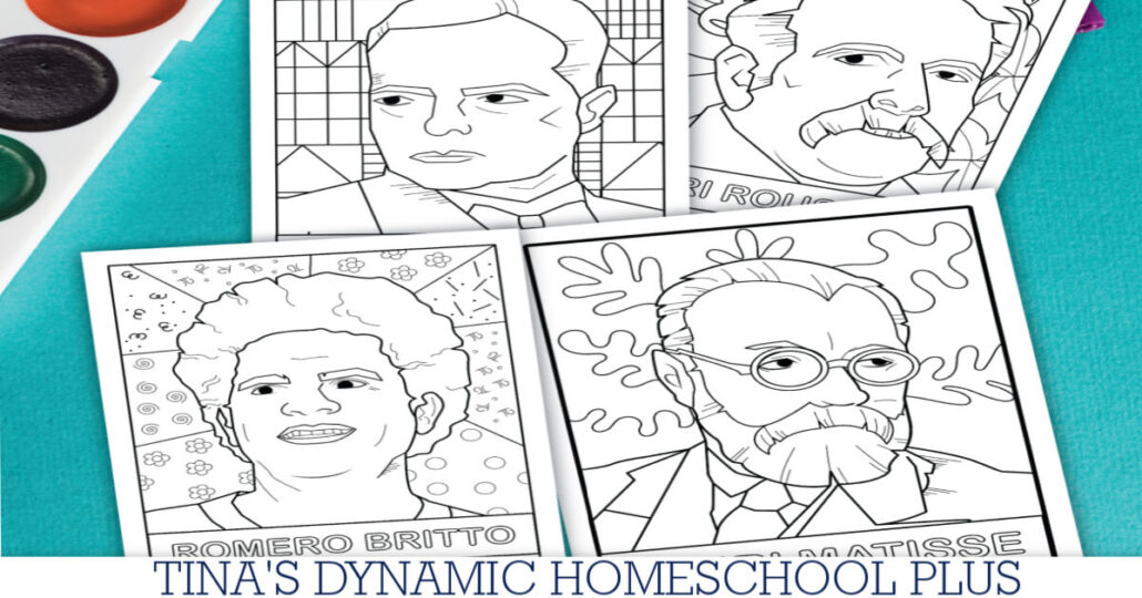 Coloring And Learn: Free Famous Artist Coloring Pages
