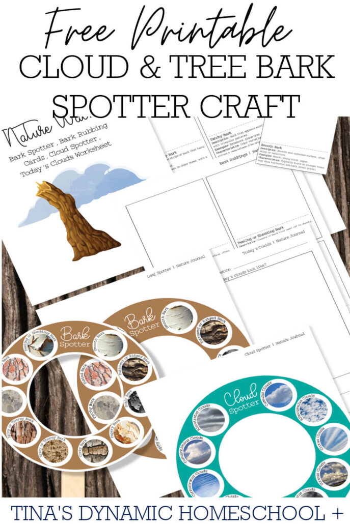 How To Make A Cloud Spotter Craft & Bark Rubbing Craft Printables