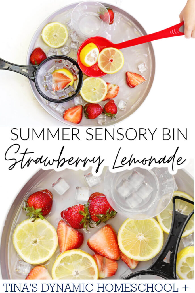 How to Make a Strawberry Lemonade Summer Sensory Bin
