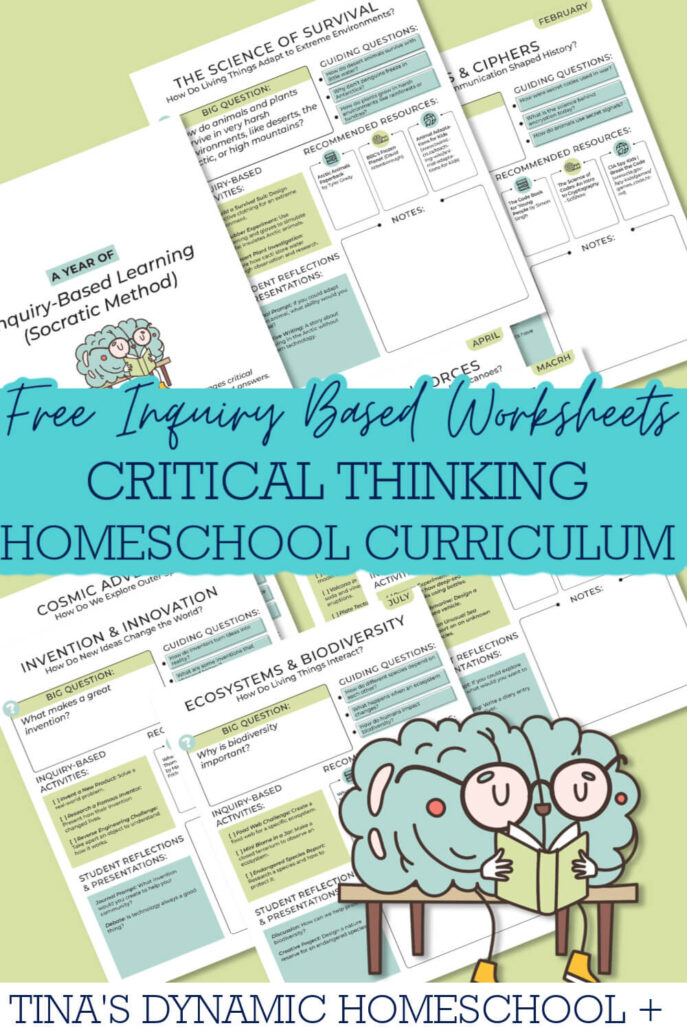Critical Thinking Homeschool Curriculum | Free 1 Year Inquiry Based Worksheets