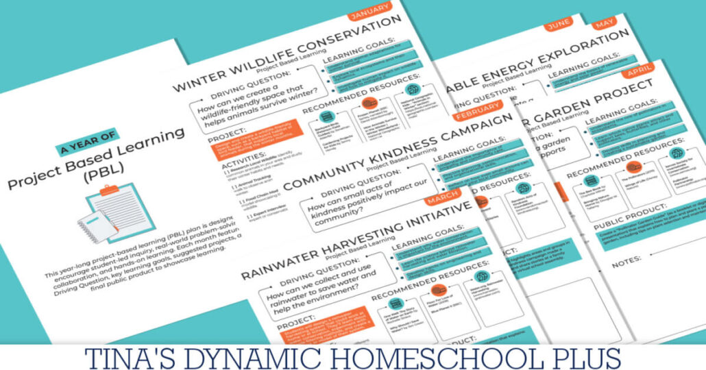 Free Year Long Ideas For Project Based Learning For Homeschool